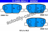 Sada brzdových destiček ATE 13.0460-5654 (AT 605654) Sada brzdových destiček ATE 13.0460-5654 (AT 605654)