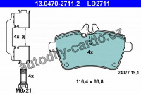 Sada brzdových destiček ATE 13.0470-2711 (AT LD2711) Sada brzdových destiček ATE 13.0470-2711 (AT LD2711)