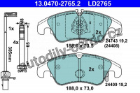 Sada brzdových destiček ATE Ceramic 13.0470-2765 (AT LD2765) Sada brzdových destiček ATE Ceramic 13.0470-2765 (AT LD2765)