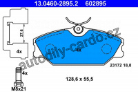 Sada brzdových destiček ATE 13.0460-2895 (AT 602895) Sada brzdových destiček ATE 13.0460-2895 (AT 602895)