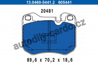 Sada brzdových destiček ATE 13.0460-5441 (AT 605441) Sada brzdových destiček ATE 13.0460-5441 (AT 605441)