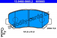 Sada brzdových destiček ATE 13.0460-5665 (AT 605665)