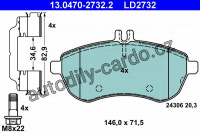 Sada brzdových destiček ATE Ceramic 13.0470-2732 (AT LD2732)