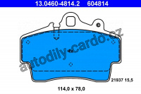 Sada brzdových destiček ATE 13.0460-4814 (AT 604814) - PORSCHE Sada brzdových destiček ATE 13.0460-4814 (AT 604814) - PORSCHE