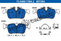 Sada brzdových destiček ATE 13.0460-7364 (AT 607364) Sada brzdových destiček ATE 13.0460-7364 (AT 607364)