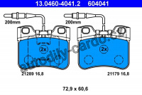 Sada brzdových destiček ATE 13.0460-4041 (AT 604041) - CITROËN Sada brzdových destiček ATE 13.0460-4041 (AT 604041) - CITROËN
