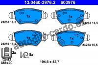 Sada brzdových destiček ATE 13.0460-3976 (AT 603976) - OPEL Sada brzdových destiček ATE 13.0460-3976 (AT 603976) - OPEL