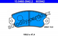 Sada brzdových destiček ATE 13.0460-3942 (AT 603942) - LANCIA
