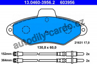 Sada brzdových destiček ATE 13.0460-3956 (AT 603956) - CITROËN Sada brzdových destiček ATE 13.0460-3956 (AT 603956) - CITROËN