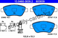 Sada brzdových destiček ATE 13.0460-3839 (AT 603839) - OPEL Sada brzdových destiček ATE 13.0460-3839 (AT 603839) - OPEL