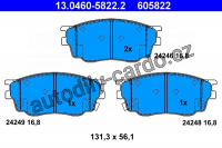 Sada brzdových destiček ATE 13.0460-5822 (AT 605822) - MAZDA Sada brzdových destiček ATE 13.0460-5822 (AT 605822) - MAZDA
