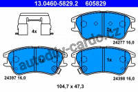 Sada brzdových destiček ATE 13.0460-5829 (AT 605829) - HYUNDAI Sada brzdových destiček ATE 13.0460-5829 (AT 605829) - HYUNDAI