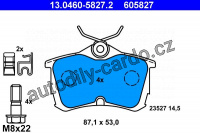 Sada brzdových destiček ATE 13.0460-5827 (AT 605827) - HONDA Sada brzdových destiček ATE 13.0460-5827 (AT 605827) - HONDA