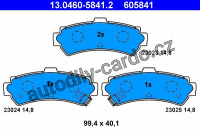 Sada brzdových destiček ATE 13.0460-5841 (AT 605841) - NISSAN Sada brzdových destiček ATE 13.0460-5841 (AT 605841) - NISSAN