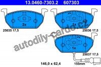 Sada brzdových destiček ATE 13.0460-7303 (AT 607303) Sada brzdových destiček ATE 13.0460-7303 (AT 607303)