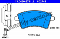 Sada brzdových destiček ATE 13.0460-2741 (AT 602741) - RENAULT Sada brzdových destiček ATE 13.0460-2741 (AT 602741) - RENAULT