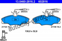 Sada brzdových destiček ATE 13.0460-2816 (AT 602816) - PEUGEOT Sada brzdových destiček ATE 13.0460-2816 (AT 602816) - PEUGEOT