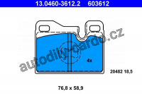 Sada brzdových destiček ATE 13.0460-3612 (AT 603612) - PORSCHE Sada brzdových destiček ATE 13.0460-3612 (AT 603612) - PORSCHE