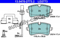 Sada brzdových destiček ATE 13.0470-2773 (AT LD2773) Sada brzdových destiček ATE 13.0470-2773 (AT LD2773)