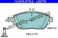 Sada brzdových destiček ATE 13.0470-2779 (AT LD2779)