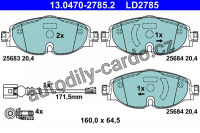 Sada brzdových destiček ATE 13.0470-2785 (AT LD2785) Sada brzdových destiček ATE 13.0470-2785 (AT LD2785)