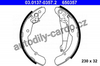 Sada brzdových čelistí ATE 03.0137-0357 (AT 650357) - SEAT, ŠKODA, VW Sada brzdových čelistí ATE 03.0137-0357 (AT 650357) - SEAT, ŠKODA, VW