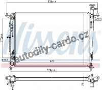 Chladič motoru NISSENS 666224 Chladič motoru NISSENS 666224