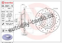 Brzdový kotouč BREMBO 08.C501.1X