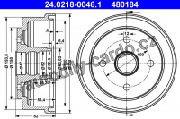 Brzdový buben ATE 24.0218-0046 (AT 480184) - SUZUKI Brzdový buben ATE 24.0218-0046 (AT 480184) - SUZUKI