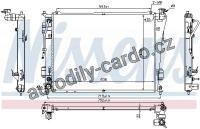Chladič motoru NISSENS 675012 Chladič motoru NISSENS 675012