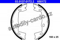 Sada brzdových čelistí ATE 03.0137-0172 (AT 650172) Sada brzdových čelistí ATE 03.0137-0172 (AT 650172)