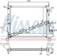 Chladič motoru NISSENS 63949 Chladič motoru NISSENS 63949