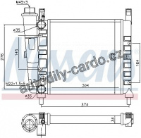 Chladič motoru NISSENS 61930 Chladič motoru NISSENS 61930