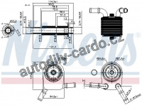 Olejový chladič, motorový olej NISSENS 90849 Olejový chladič, motorový olej NISSENS 90849