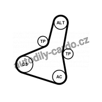 Sada žebrovaných klínových řemenů CONTINENTAL 6PK1004EXTRAK1