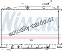 Chladič motoru NISSENS 67503 Chladič motoru NISSENS 67503