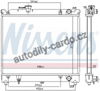 Chladič motoru NISSENS 64079 Chladič motoru NISSENS 64079