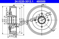 Brzdový buben ATE 24.0220-3013 (AT 480089) - CITROËN, PEUGEOT Brzdový buben ATE 24.0220-3013 (AT 480089) - CITROËN, PEUGEOT