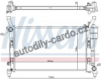 Chladič motoru NISSENS 67106 Chladič motoru NISSENS 67106