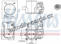 Hrdlo škrticí klapky NISSENS 955054
