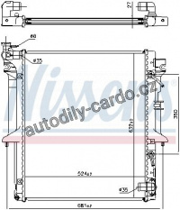 Chladič motoru NISSENS 628966 Chladič motoru NISSENS 628966