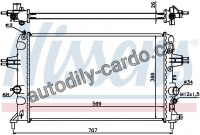 Chladič motoru NISSENS 630704 Chladič motoru NISSENS 630704