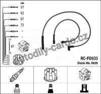 Sada kabelů pro zapalování NGK RC-FD533 - FORD Sada kabelů pro zapalování NGK RC-FD533 - FORD