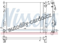 Chladič motoru NISSENS 67286 Chladič motoru NISSENS 67286