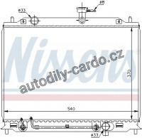 Chladič motoru NISSENS 67504 Chladič motoru NISSENS 67504