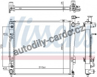 Chladič motoru NISSENS 675046 Chladič motoru NISSENS 675046