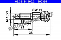 Odvzdušňovací šroub/ventil ATE 03.3518-1900 (AT 390354)