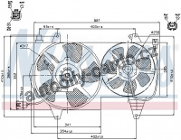 Ventilátor chladiče NISSENS 85296