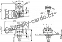 Senzor tlaku sacího potrubí BOSCH (BO 0281006076)