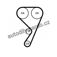 Sada rozvodového řemene s vodní pumpou CONTINENTAL CTAM CT1189WP1